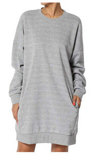 Damen Sweatkleid mit praktischen Taschen und lässigem Schnitt EB