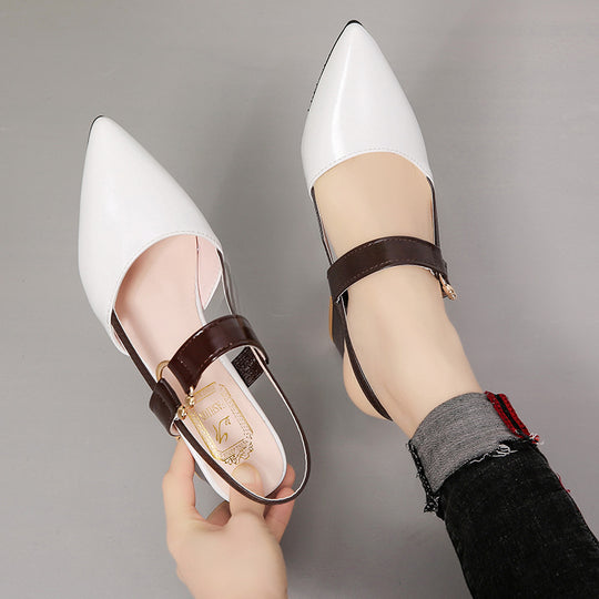 Damen Elegante Slingback-Pumps mit kantigem Absatz und modischem Riemendesign EB
