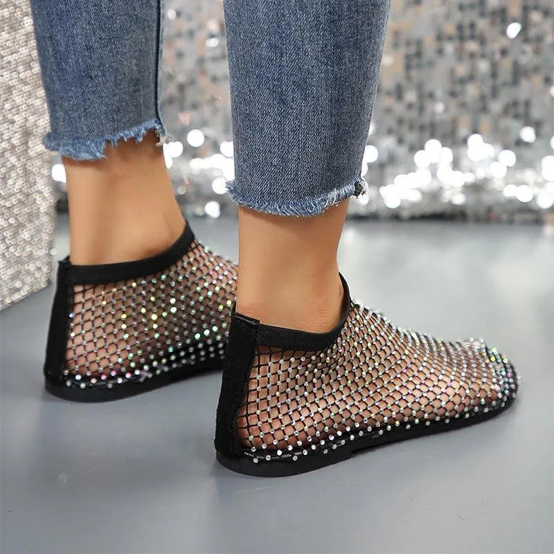 EB | Flatsandalen mit Strass-Design