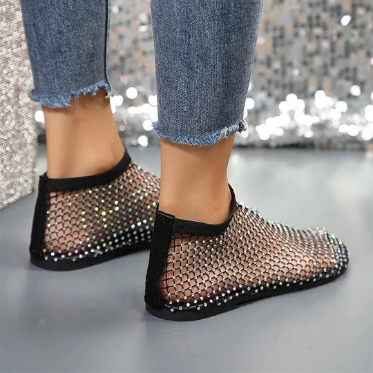 EB | Flatsandalen mit Strass-Design