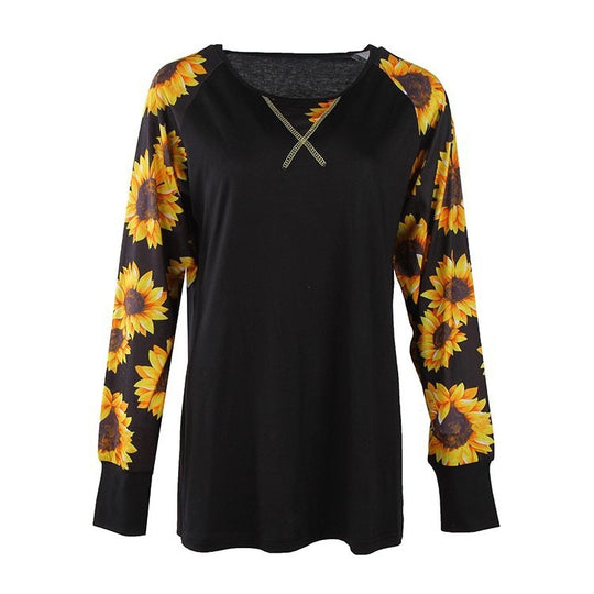 Damen Langarmshirt mit floralem Armdesign EB