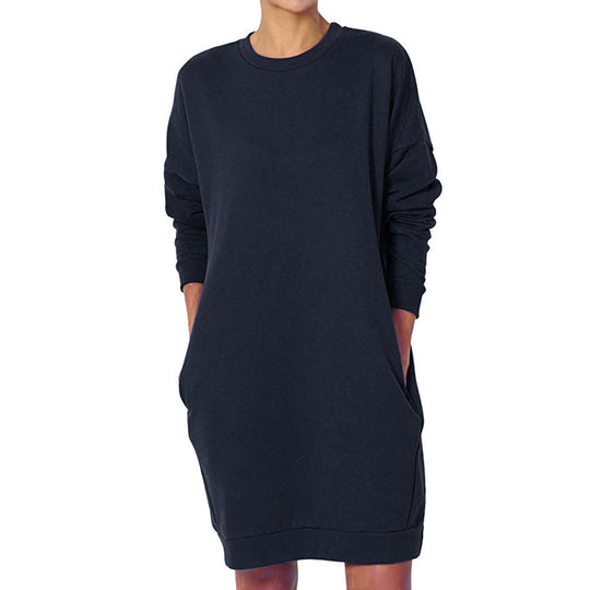 Damen Sweatkleid mit praktischen Taschen und lässigem Schnitt EB