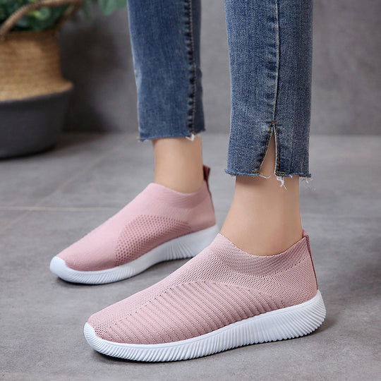 Damen Atmungsaktive Slip-On Sneaker mit flexibler Sohle EB