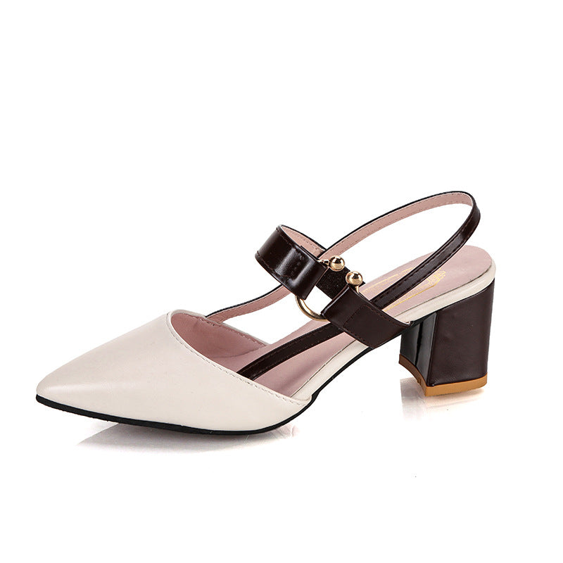 Damen Elegante Slingback-Pumps mit kantigem Absatz und modischem Riemendesign EB