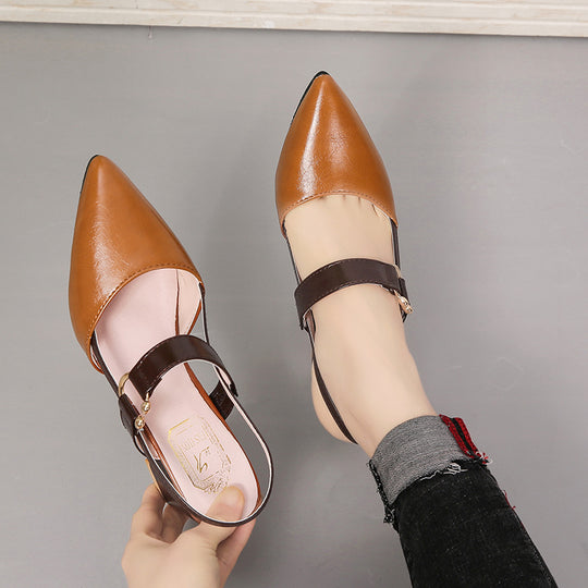 Damen Elegante Slingback-Pumps mit kantigem Absatz und modischem Riemendesign EB