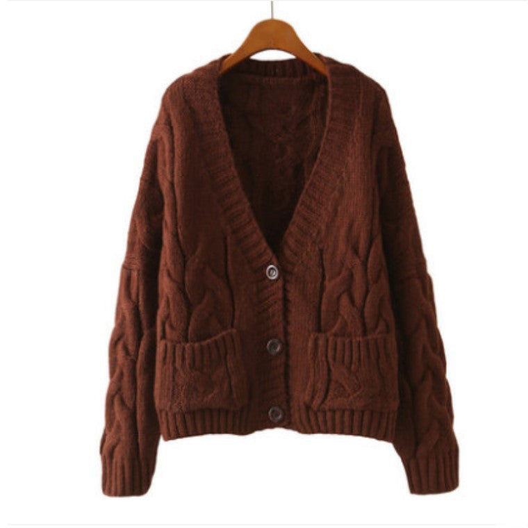 Damen Strickjacke mit Kabelmuster und großzügigen Taschen EB