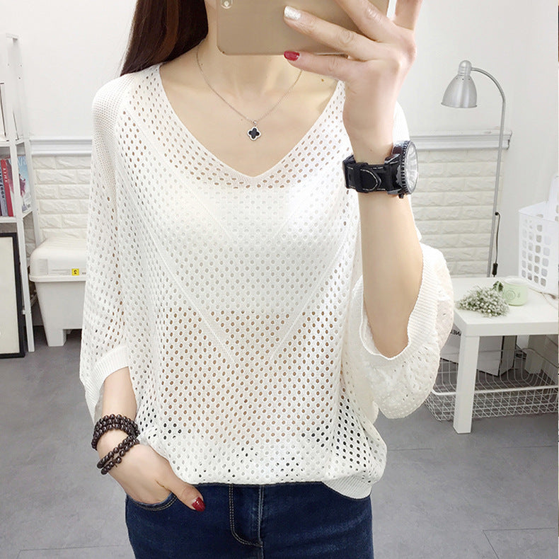 Damen luftige Strickbluse EB