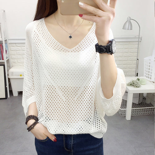 Damen luftige Strickbluse EB