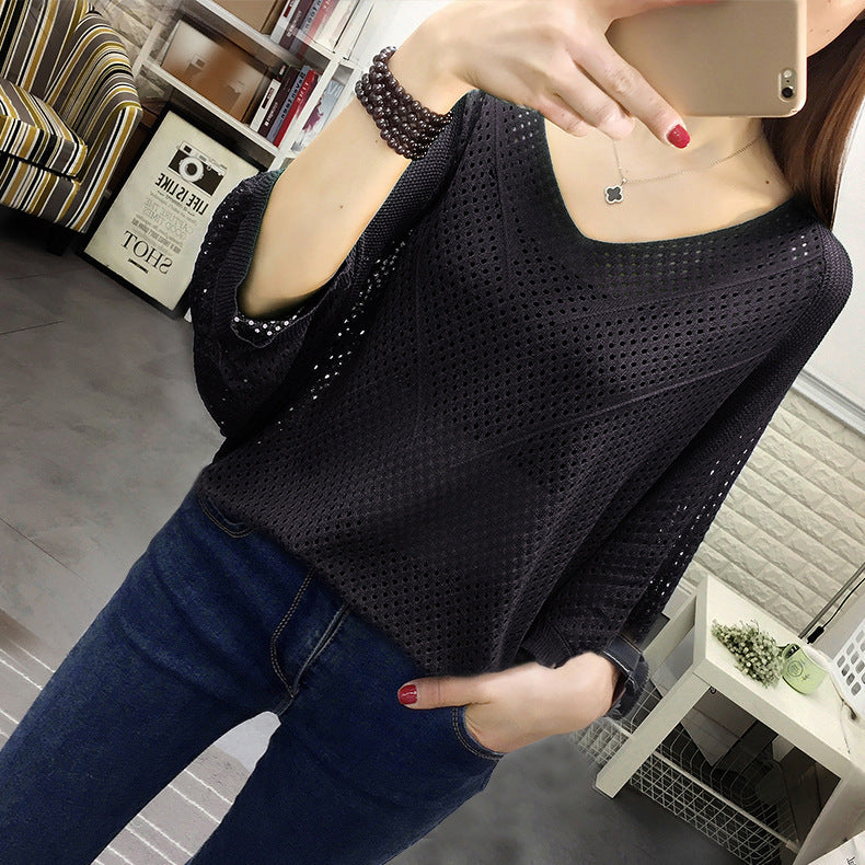 Damen luftige Strickbluse EB