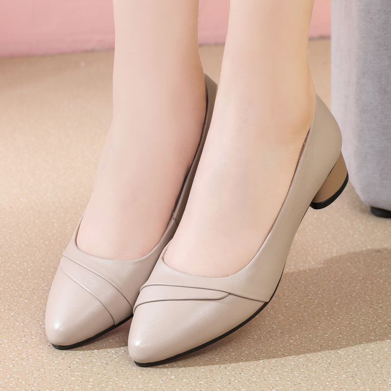 Damen Elegante Pumps mit modischem Rüschendetail und komfortablem Blockabsatz EB