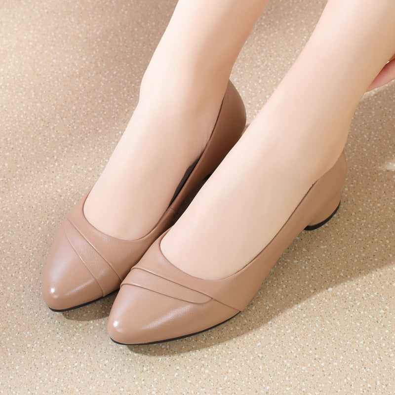 Damen Elegante Pumps mit modischem Rüschendetail und komfortablem Blockabsatz EB
