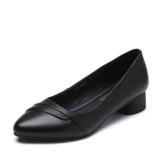 Damen Elegante Pumps mit modischem Rüschendetail und komfortablem Blockabsatz EB