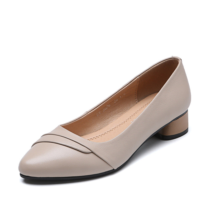 Damen Elegante Pumps mit modischem Rüschendetail und komfortablem Blockabsatz EB