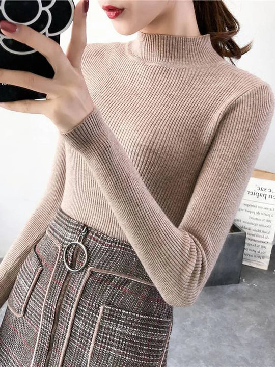 EB | gerippter Wollpullover für Damen