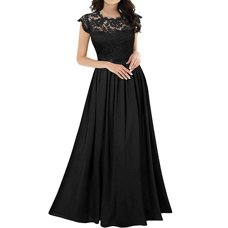 EB | Chiffon Brautjungfernkleid mit Herz Ausschnitt, Fußlänge