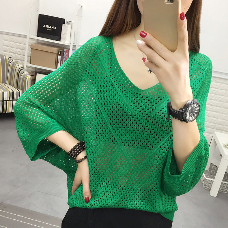 Damen luftige Strickbluse EB