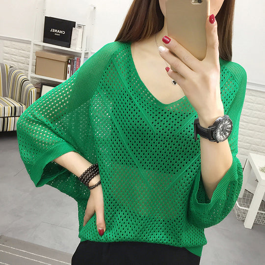Damen luftige Strickbluse EB