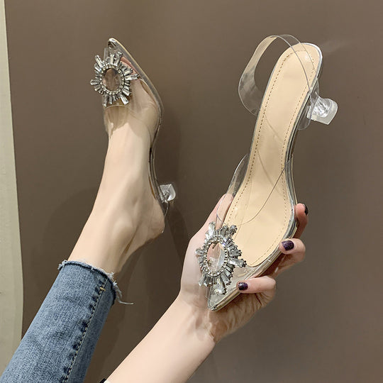 Damen Elegante Slingback-Pumps mit funkelndem Schmuckdetail EB
