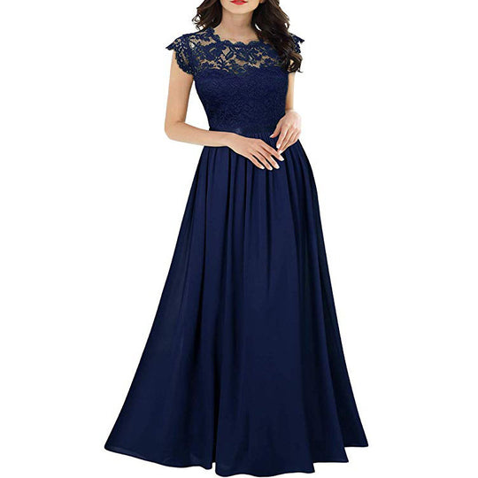 EB | Chiffon Brautjungfernkleid mit Herz Ausschnitt, Fußlänge