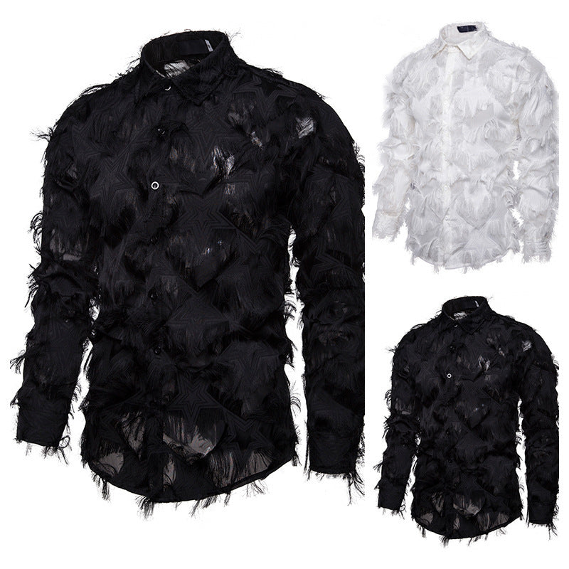 Herren Modisches Hemd mit strukturiertem Design EB