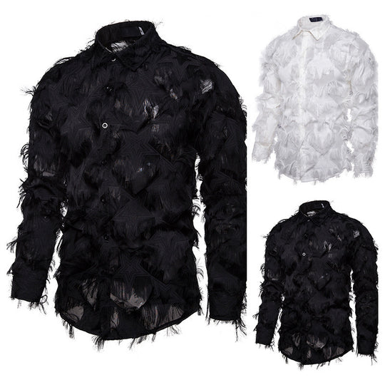 Herren Modisches Hemd mit strukturiertem Design EB