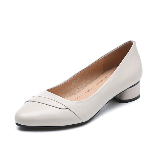 Damen Elegante Pumps mit modischem Rüschendetail und komfortablem Blockabsatz EB