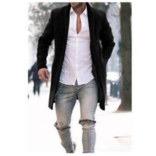 Herren edler wool-blazer mit schmalem Schnitt und stilvollen Details EB
