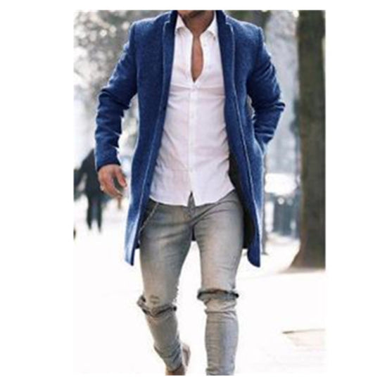 Herren edler wool-blazer mit schmalem Schnitt und stilvollen Details EB