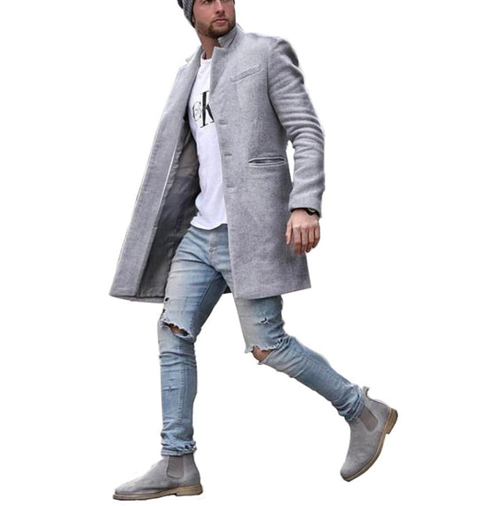 Herren edler wool-blazer mit schmalem Schnitt und stilvollen Details EB