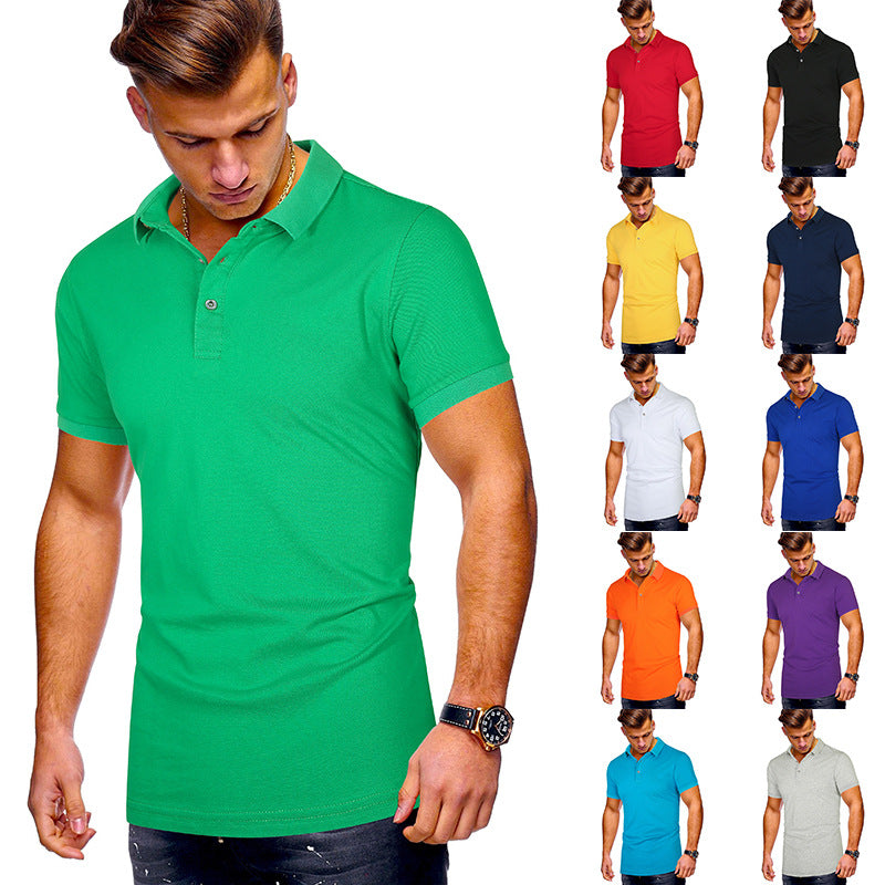 Herren Poloshirt mit hochwertigem Baumwollmix und modernem Stehkragen EB