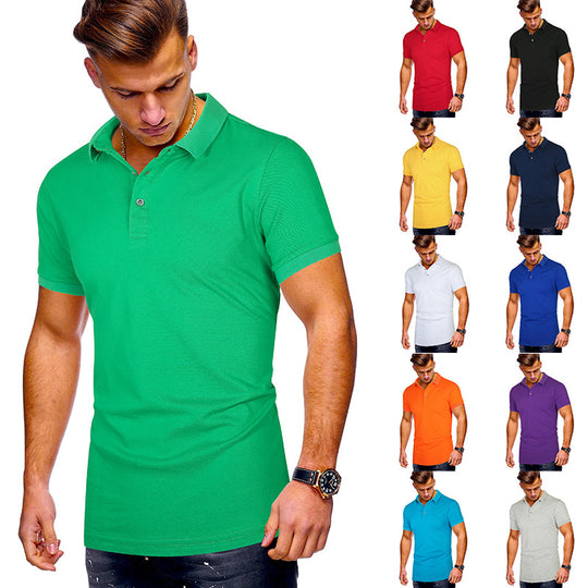 Herren Poloshirt mit hochwertigem Baumwollmix und modernem Stehkragen EB