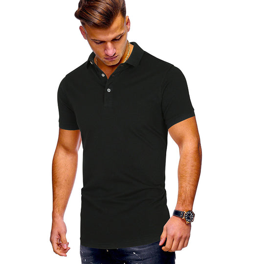 Herren Poloshirt mit hochwertigem Baumwollmix und modernem Stehkragen EB