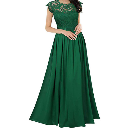 EB | Chiffon Brautjungfernkleid mit Herz Ausschnitt, Fußlänge