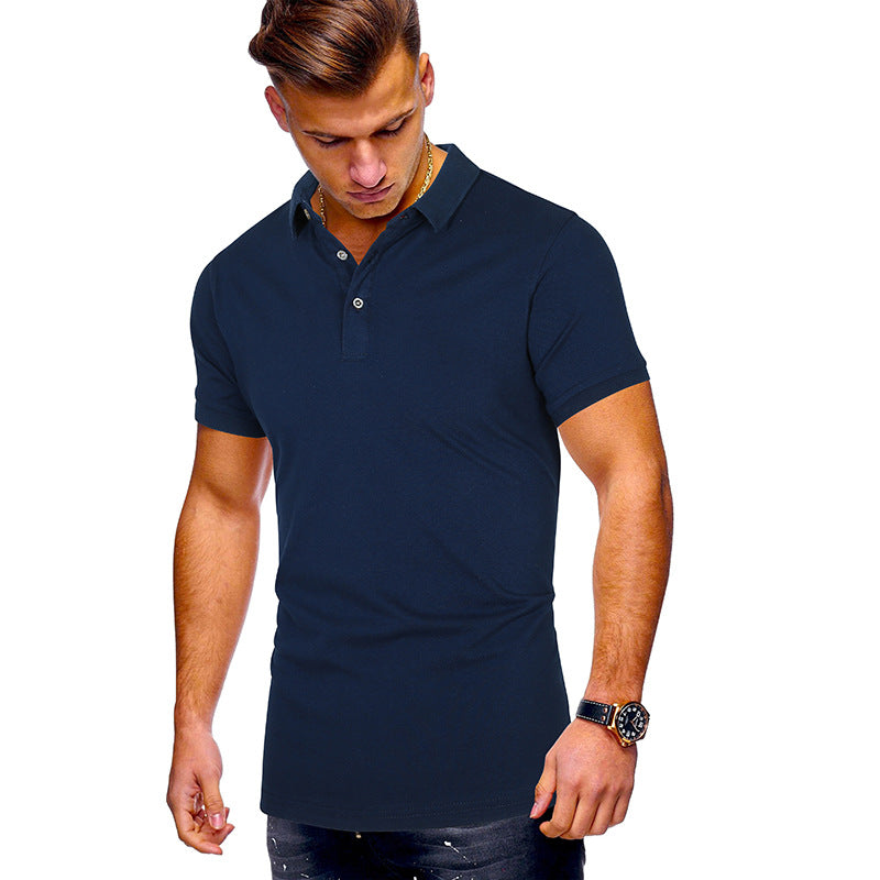 Herren Poloshirt mit hochwertigem Baumwollmix und modernem Stehkragen EB