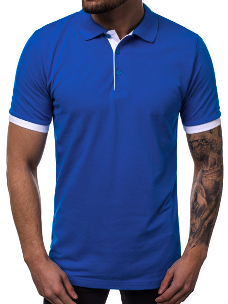 Herren Kurzarm-Polohemd mit kontrastierenden Details und modernem Schnitt EB