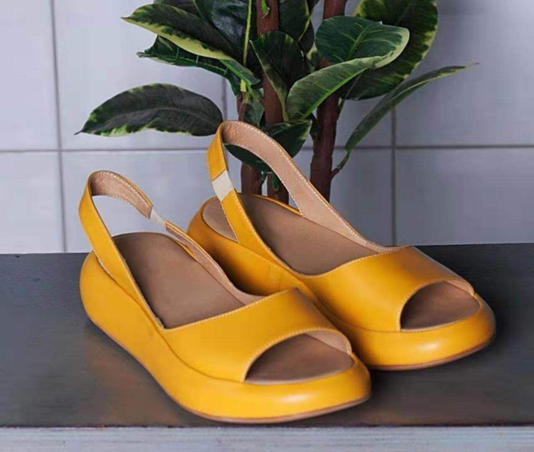Damen nan Slingback-Pantolette mit ergonomischem Memory-Fußbett und leichter Plateausohle EB