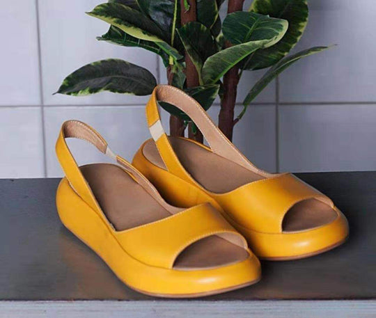 Damen nan Slingback-Pantolette mit ergonomischem Memory-Fußbett und leichter Plateausohle EB