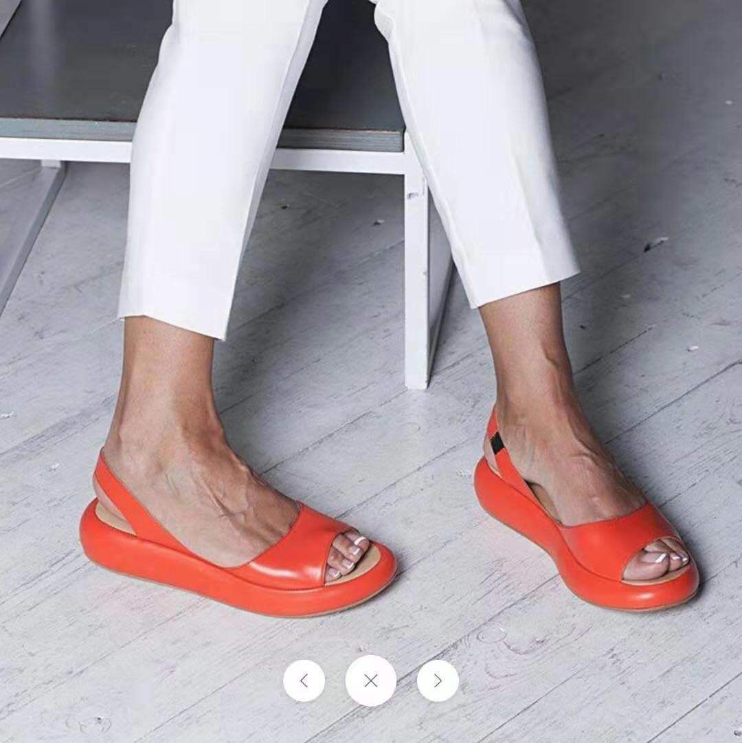 Damen nan Slingback-Pantolette mit ergonomischem Memory-Fußbett und leichter Plateausohle EB