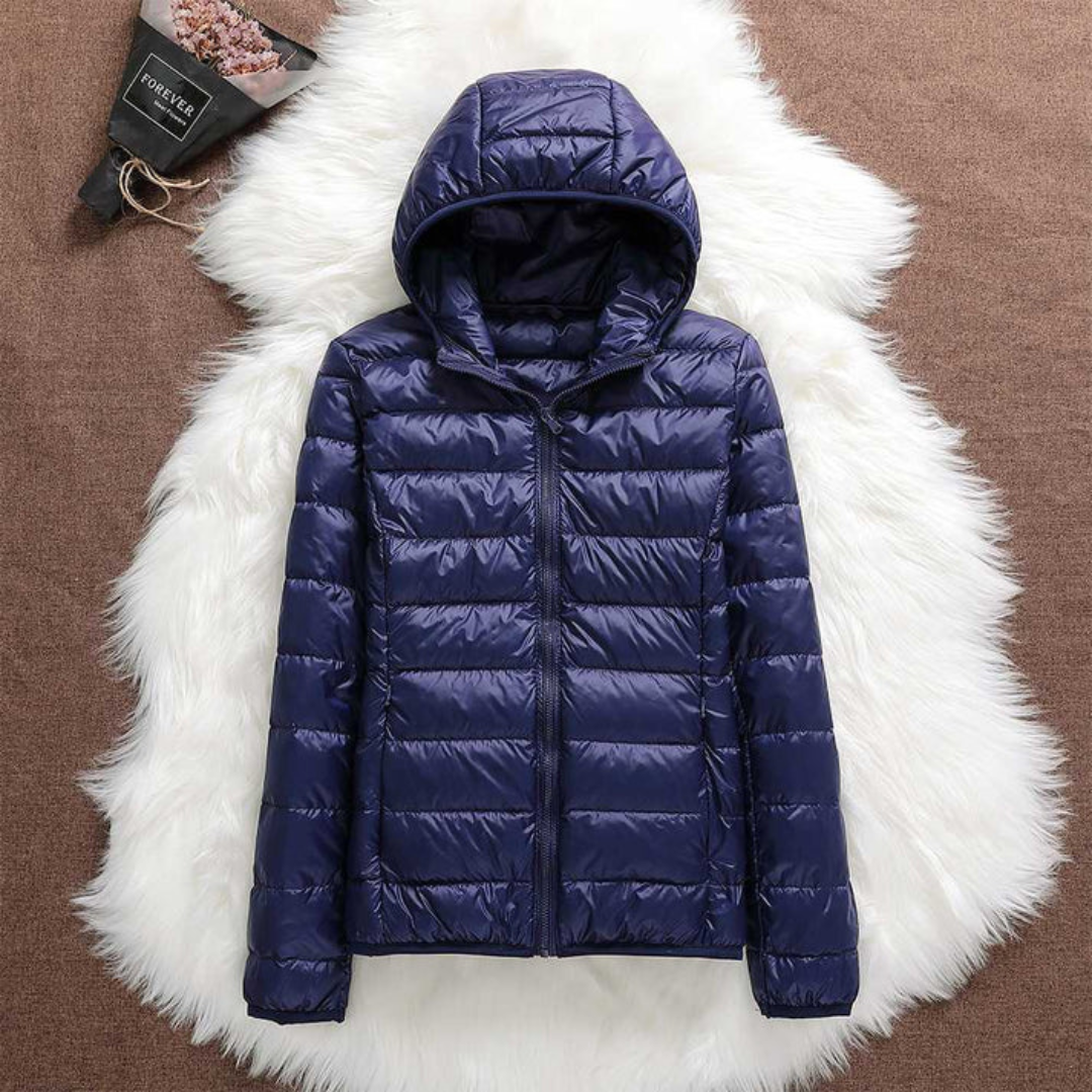 EB | Marineblaue Jacke mit Kapuze