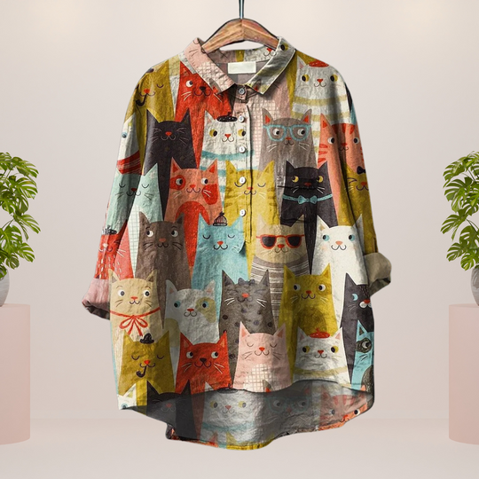 EB | Exklusives Damenhemd mit Kunstdruck