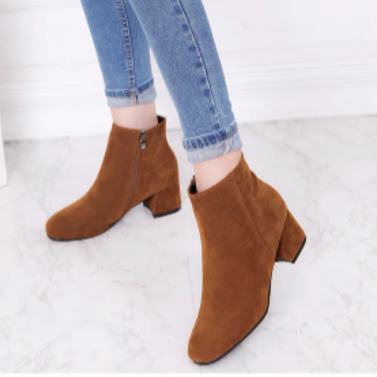 EB | Moderne Wild Ankle Boots mit Bequemem Absatz Damen Ankle Boots