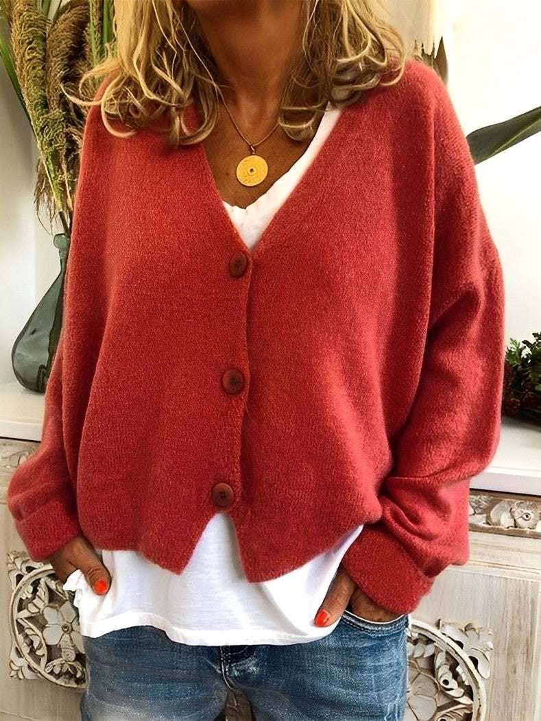 EB | Lässiger Cardigan mit Knöpfen für Frauen