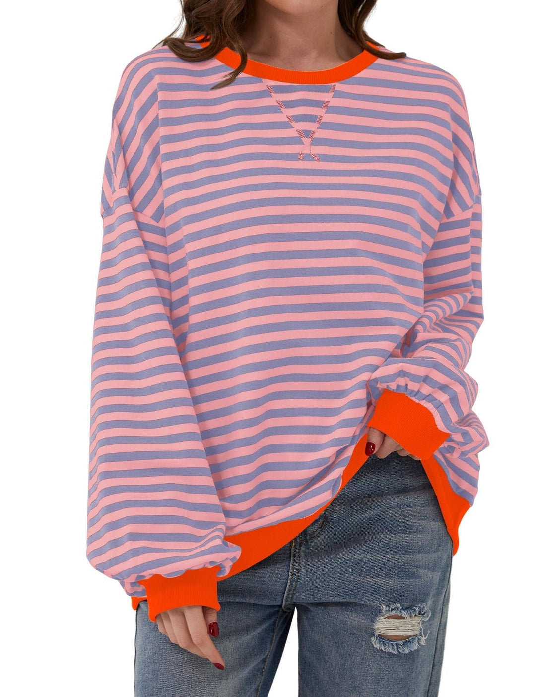 EB | Eleganter, lockerer Damenpullover mit Streifen