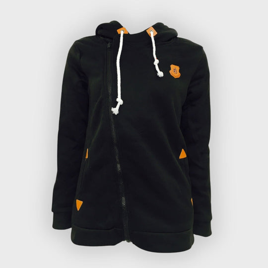 EB | Kapuzenpullover Jacke Asymmetrischer Reißverschluss