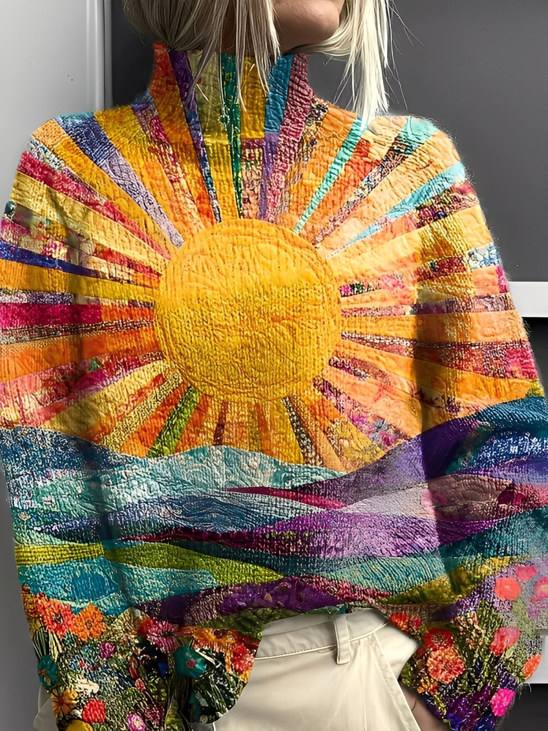 EB | Moderne, Lebendige Damen-Rollkragenpullover