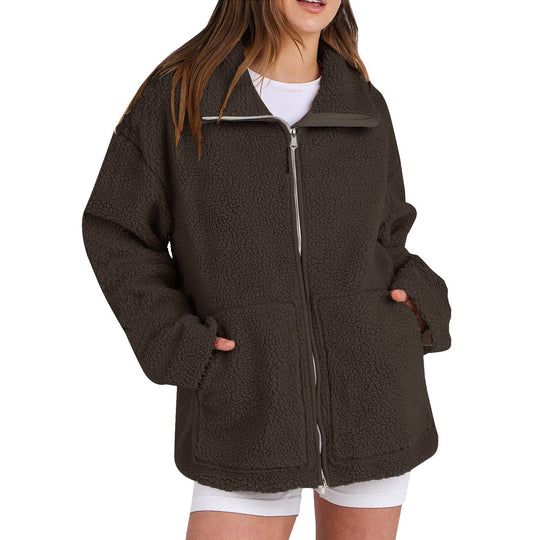 EB | Locker Wollmantel mit Rollkragen für Damen