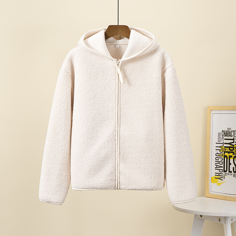 EB | Kapuzenjacke mit Reißverschluss und Weichem Sherpa Stoff, Fleece Weste