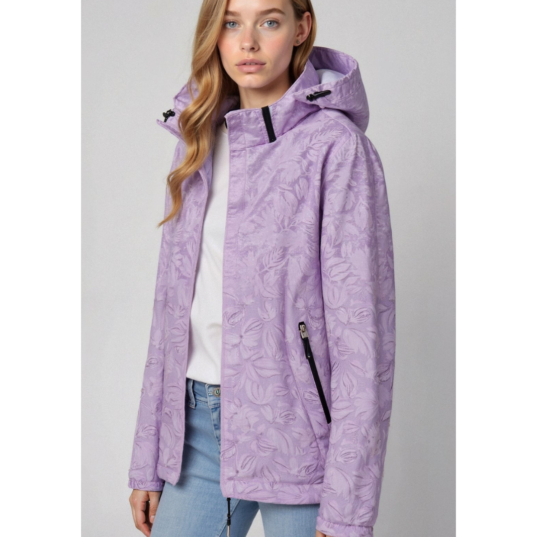 EB | Damen Windjacke mit Kapuze und Durchgehendem Reißverschluss