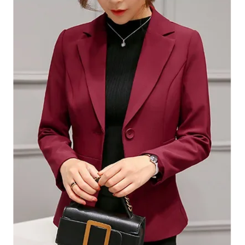 EB | Blazer Taillierte Passform Strukturierte Silhouette Ein Knopf Verschluss