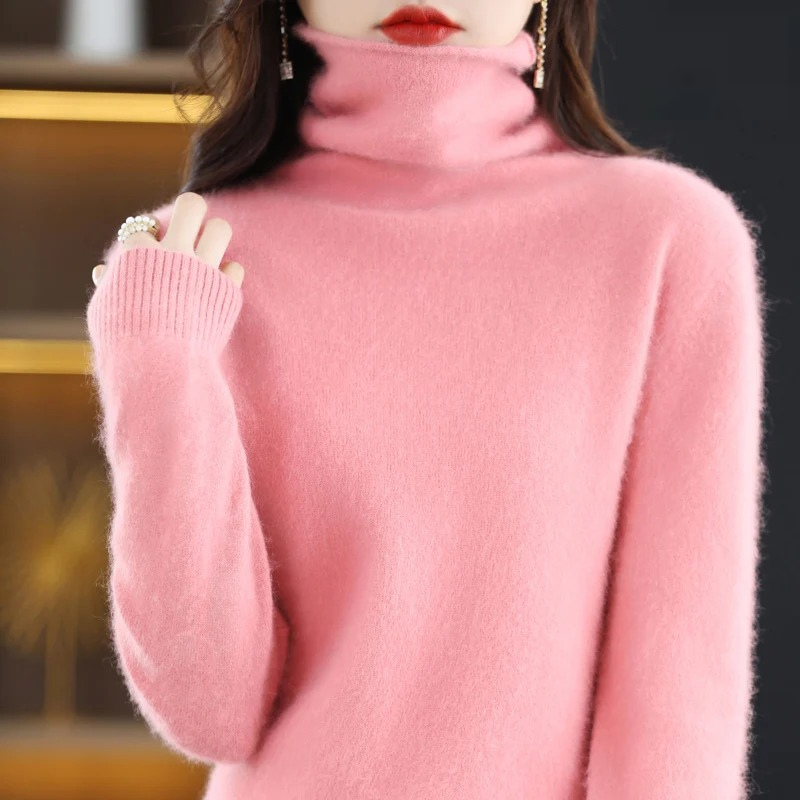 EB | Pullover Damen Weicher Rollkragenpullover, Warm & Luxuriöses Design